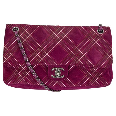 chanel 2013 purple suede flap|discontinued chanel flaps.